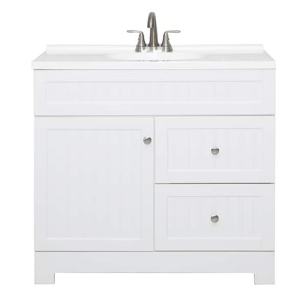 Eclife 30"/36" Bathroom Vanity Set W/ Drop in Resin Sink Cabinet Combo ...
